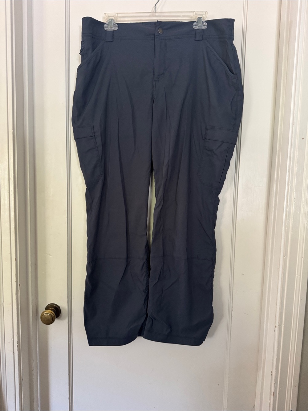 Duluth Trading Co. Wide-Leg Utility Pants in Charcoal